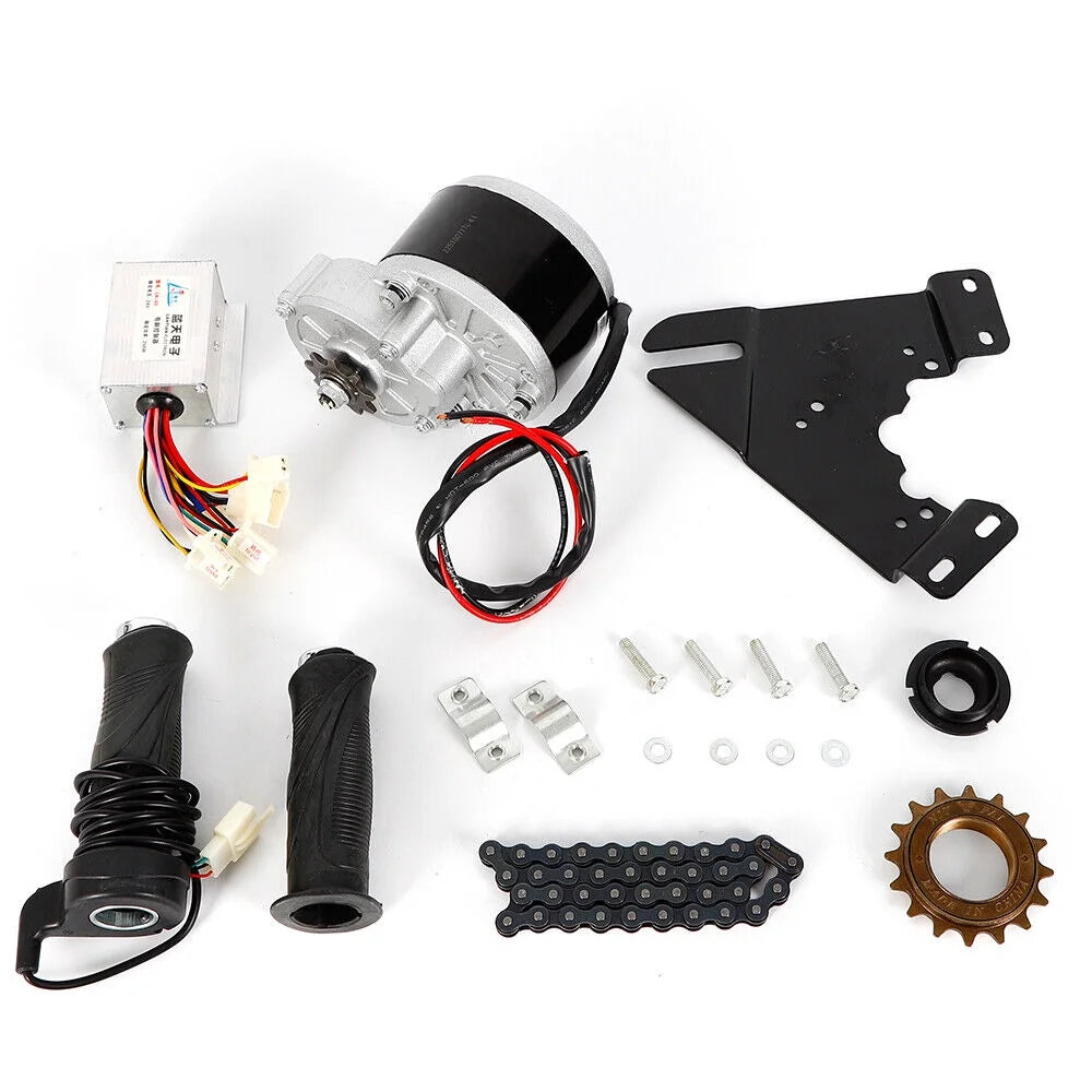 24V 250W Electric Bicycle Conversion Kit with Chain Motor Controller Freewheel I86567