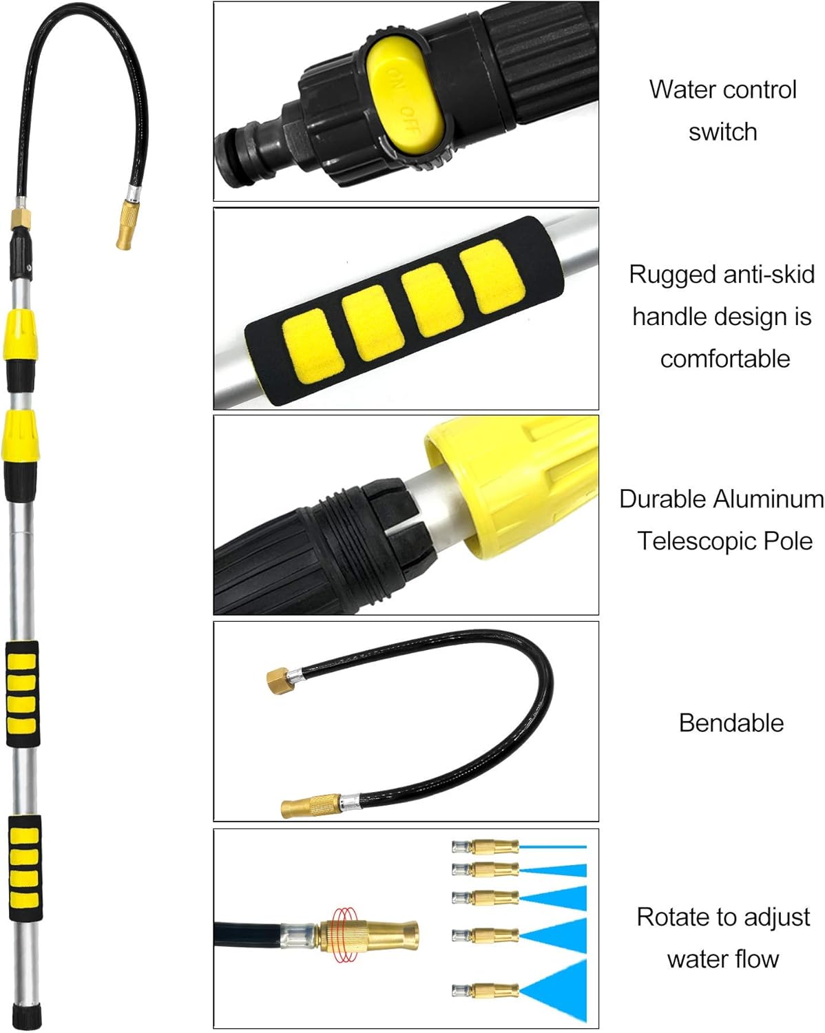 12FT Telescoping Gutter Cleaning Wand Kit Pack of 2 M69535