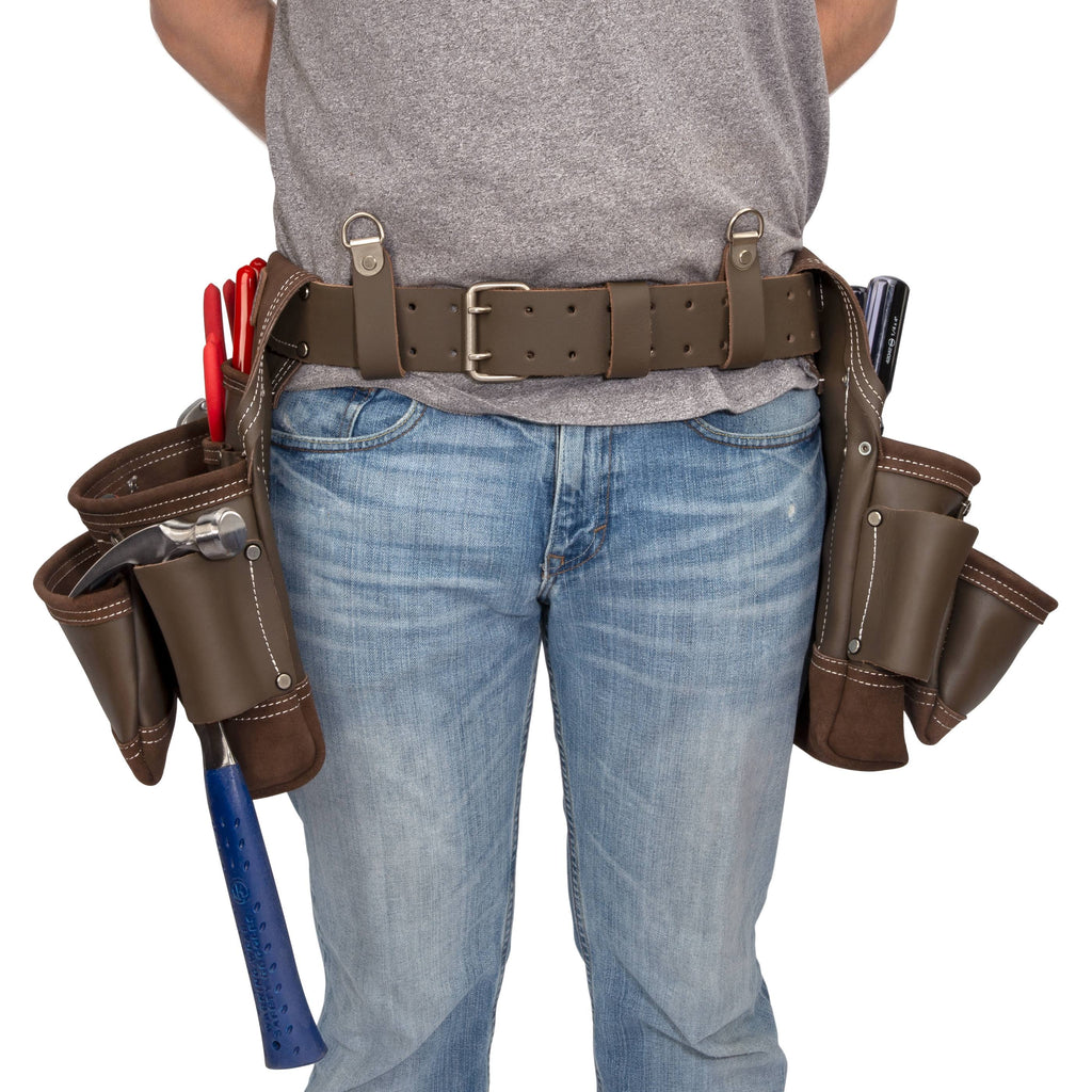 14-Pocket Leather Tool Apron U660374