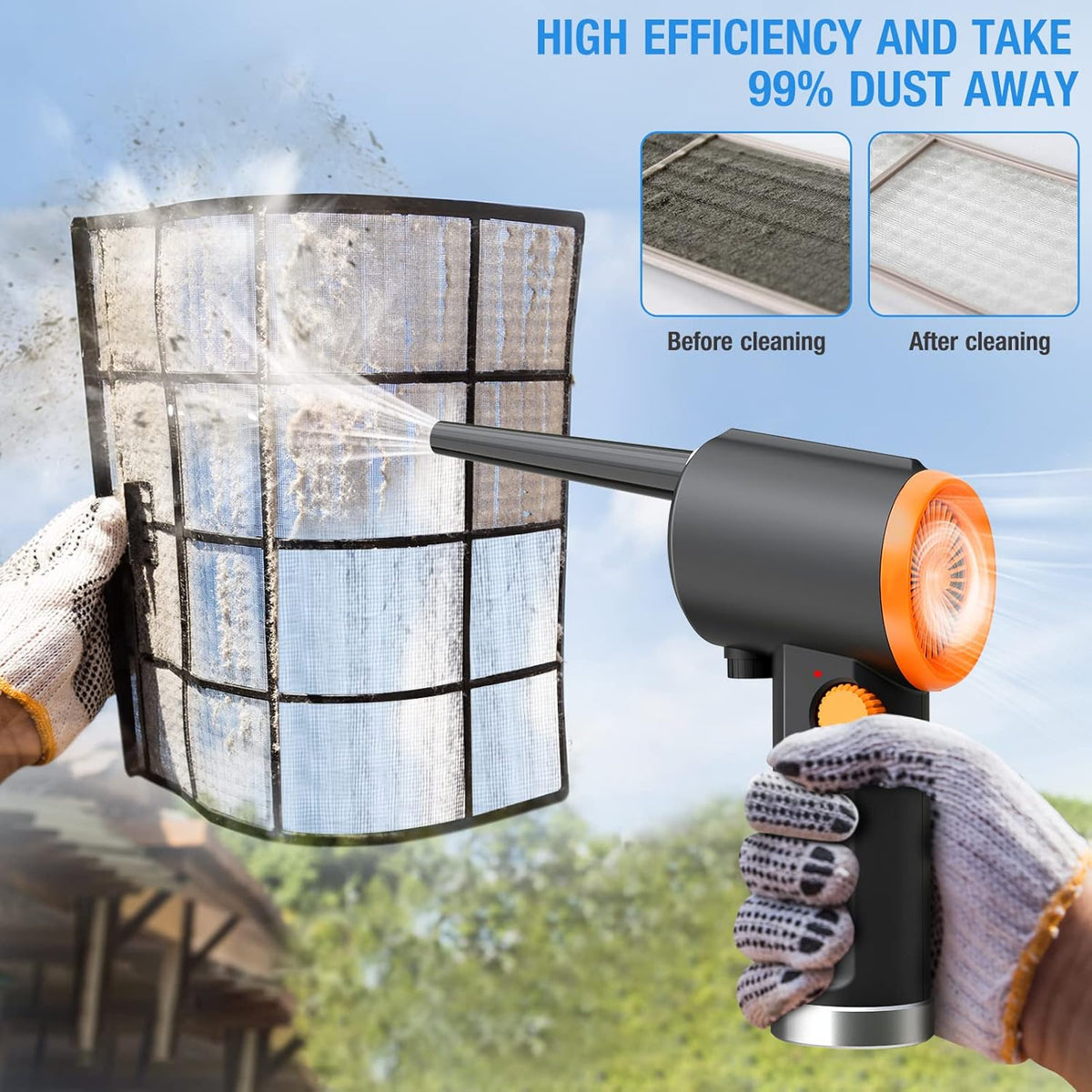 Cordless Air Duster, 41000 RPM, 6000mAh Rechargeable Battery H57628