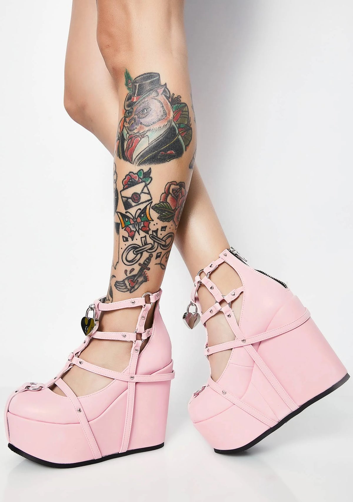 Pink Vegan Leather Shoes D8108
