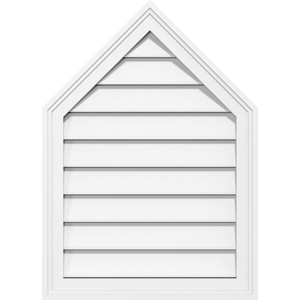 Peaked Top Surface Mount PVC Gable Vent D831