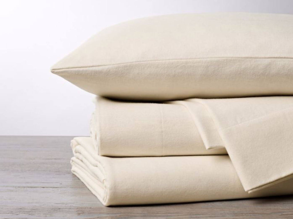 Alpine White Organic Flannel Fitted Sheet O613