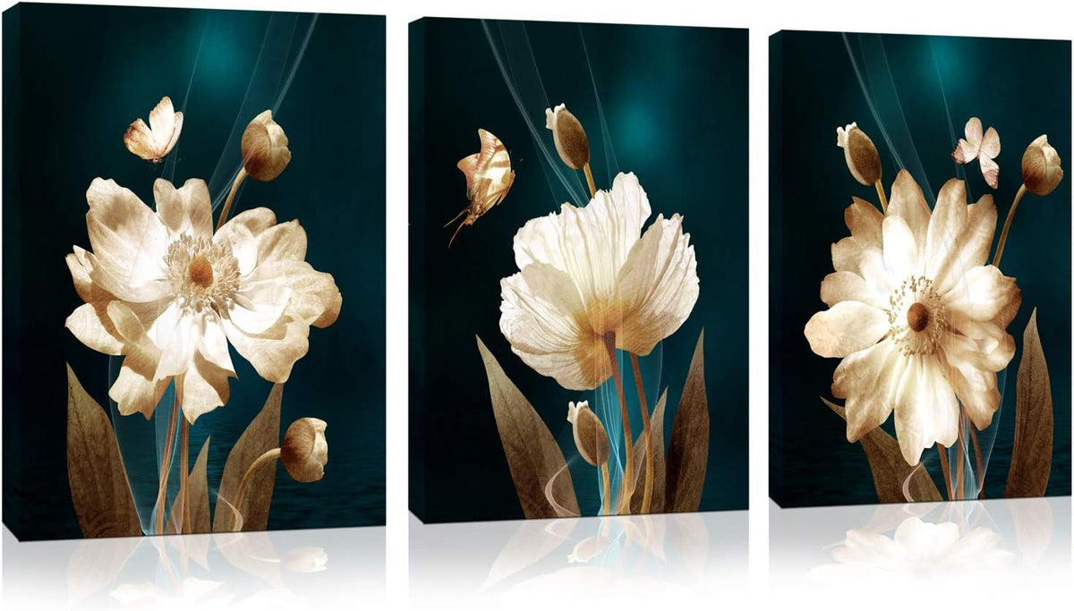 Pink Canvas Framed Wall Decor, 12x16 Each Panel I460941