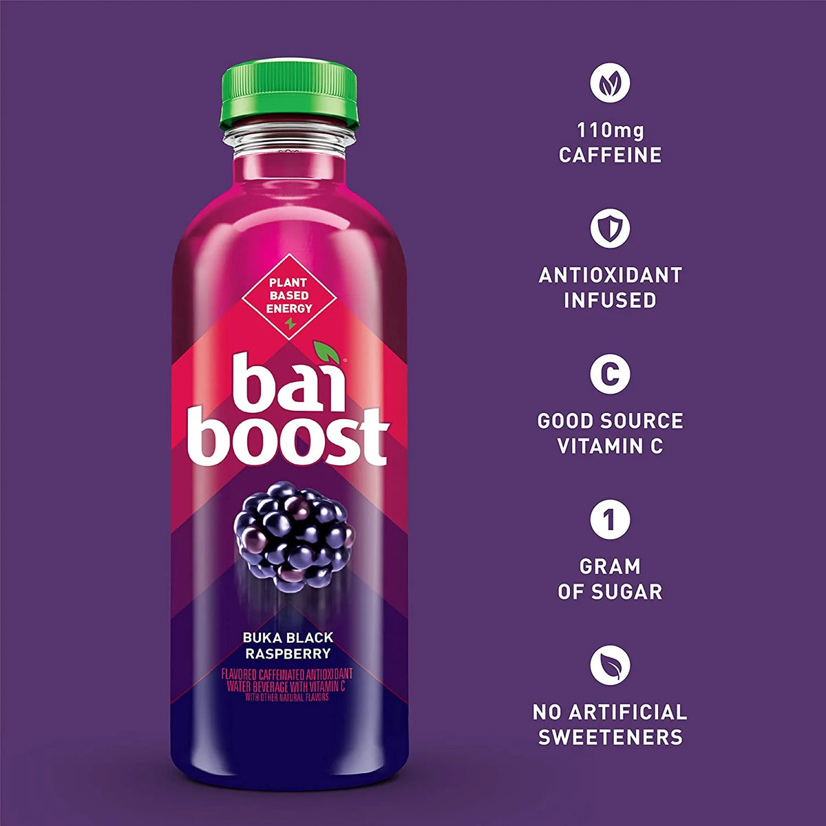 Black Raspberry Antioxidant Infused Beverage, 18 fl oz (Pack of 12) R8646