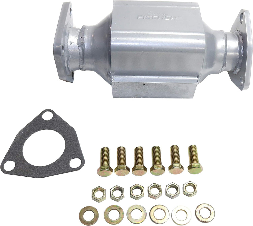 Rear Catalytic Converter with Flat Gaskets and Heat Shields W394