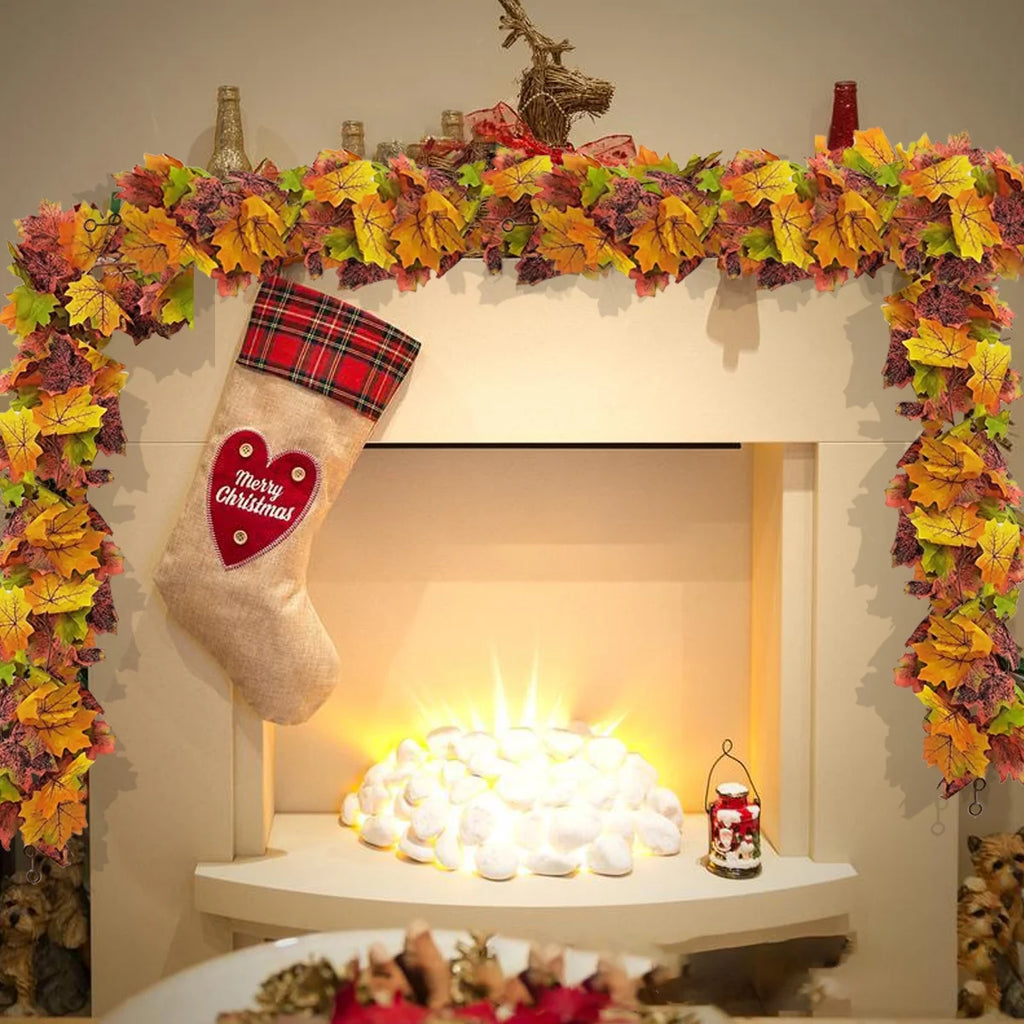 2-Pack Artificial Maple Leaf Garland D74695