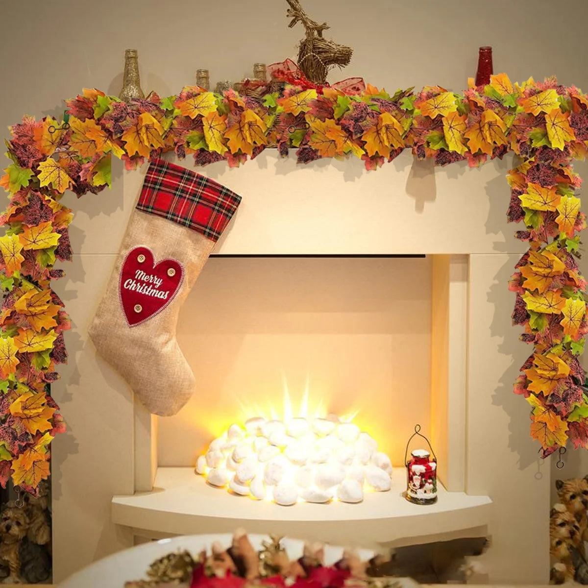 2-Pack Artificial Maple Leaf Garland D74695