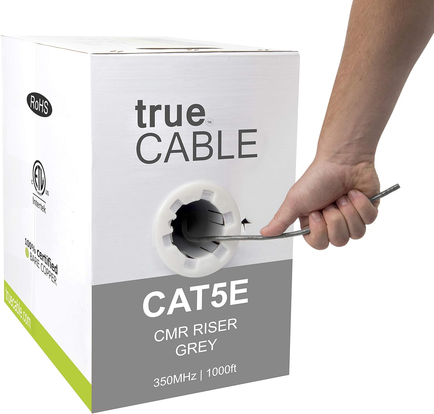 1000ft Yellow 24AWG 4 Pair Solid Bare Copper Bulk Ethernet Cable L508