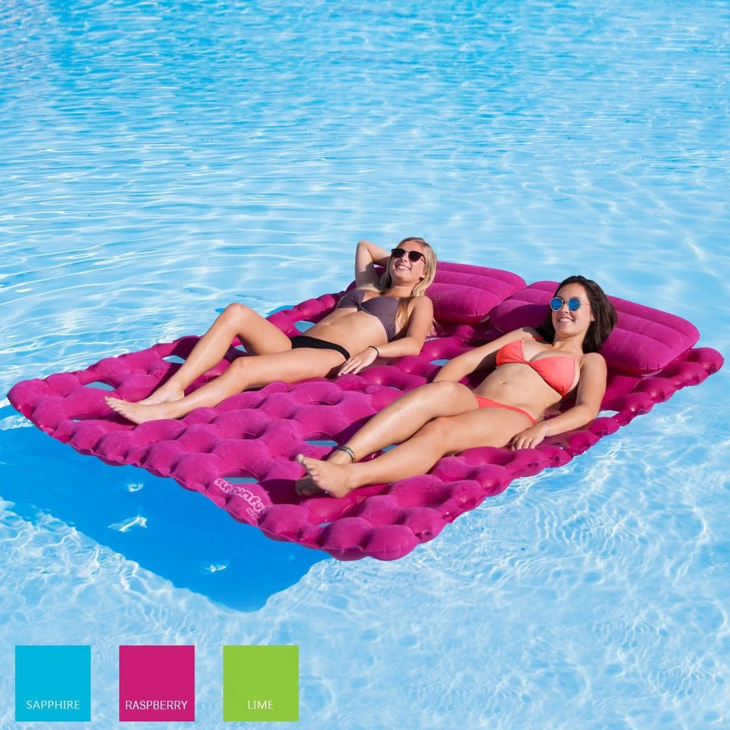 Raspberry Pink Suede Swimming Pool Mattress Float M3507