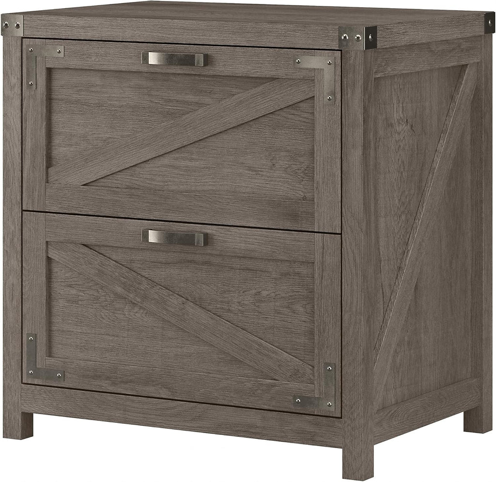 2 Drawer Lateral File Cabinet, Restored Gray M32288