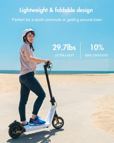 15.5 Miles Range 15 MPH 500W Peak Motor 8" Flat-Free Tires Foldable Electric Scooter U1791