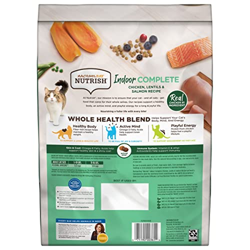 14 Pounds Dry Cat Food with Chicken, Lentils & Salmon M837168