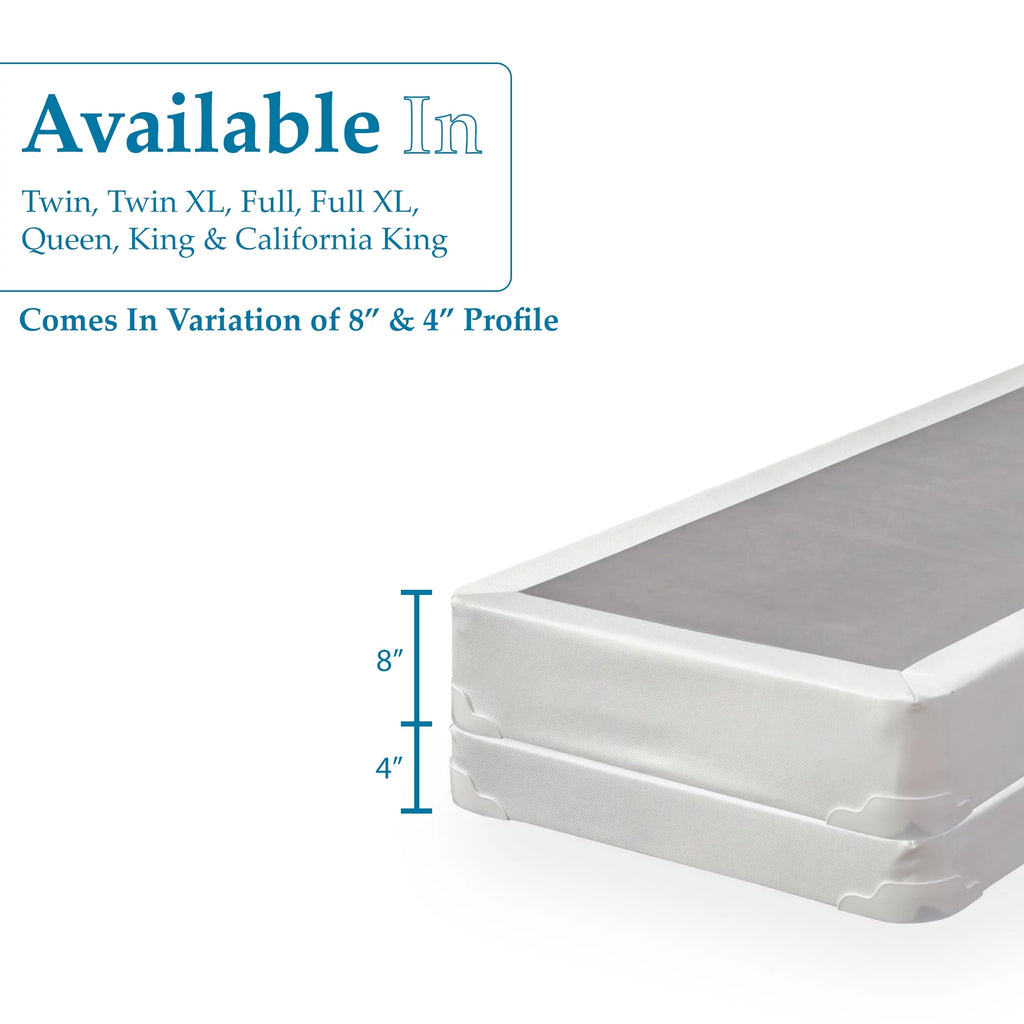 Twin White Wood Box Spring N81905