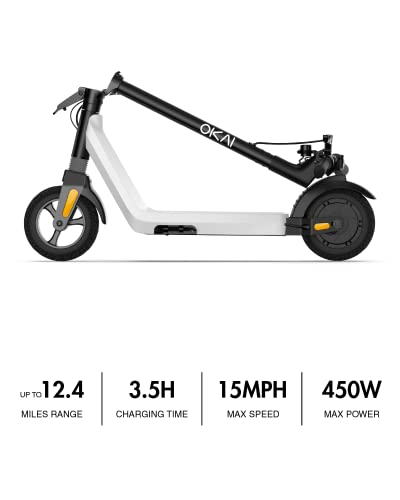 15.5 Miles Range 15 MPH 500W Peak Motor 8" Flat-Free Tires Foldable Electric Scooter U1791