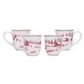 Toile De Jouy Ceramic 16oz Mugs, Set of 4 X826445