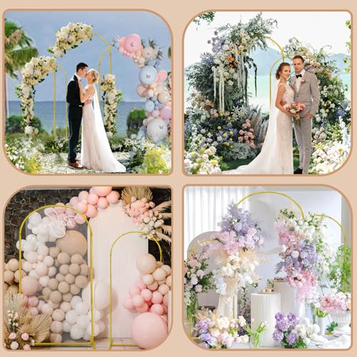 Gold Metal Arch Backdrop Stand Set of 3 J673153