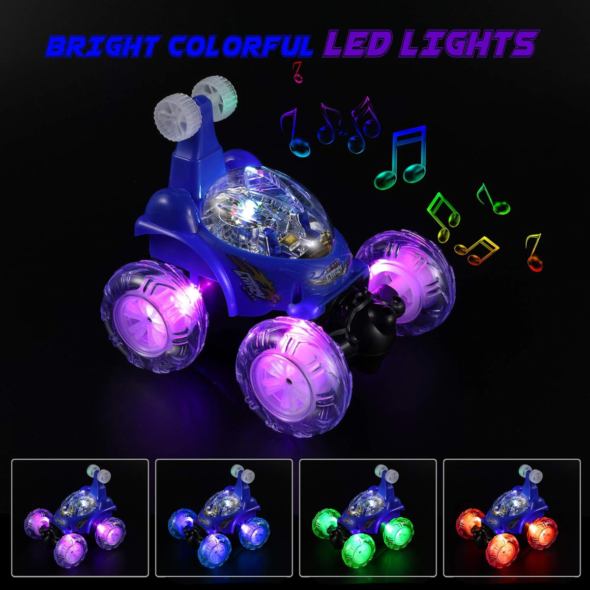 2.4GHz 2 in 1 RC Stunt Car with LED Headlights D3161