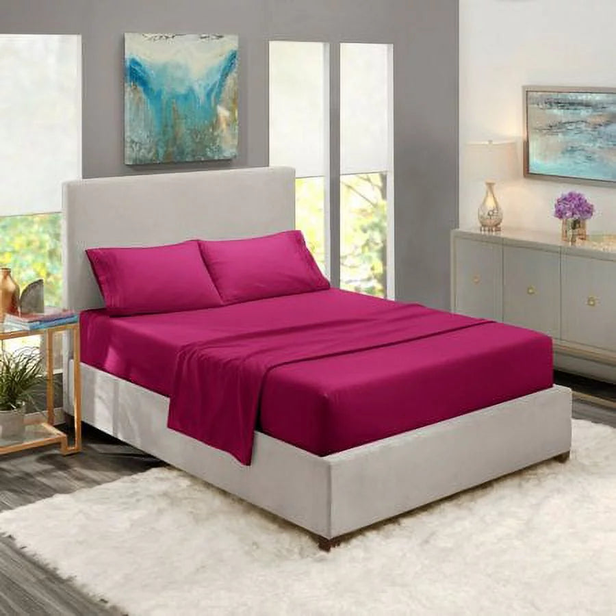 1800 Thread Count 4 Piece Deep Pocket California King Size Sheet Set G803