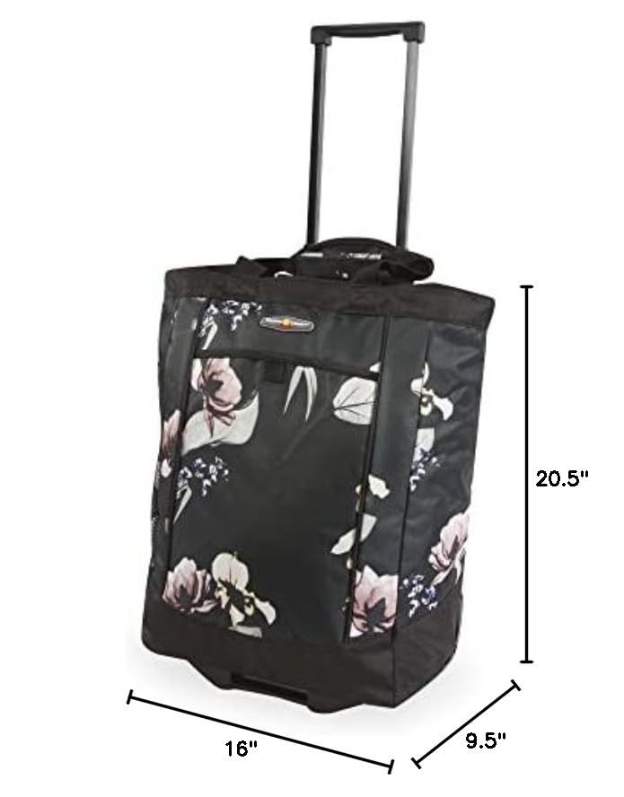 Large Rolling Shopper Tote Bag J6689