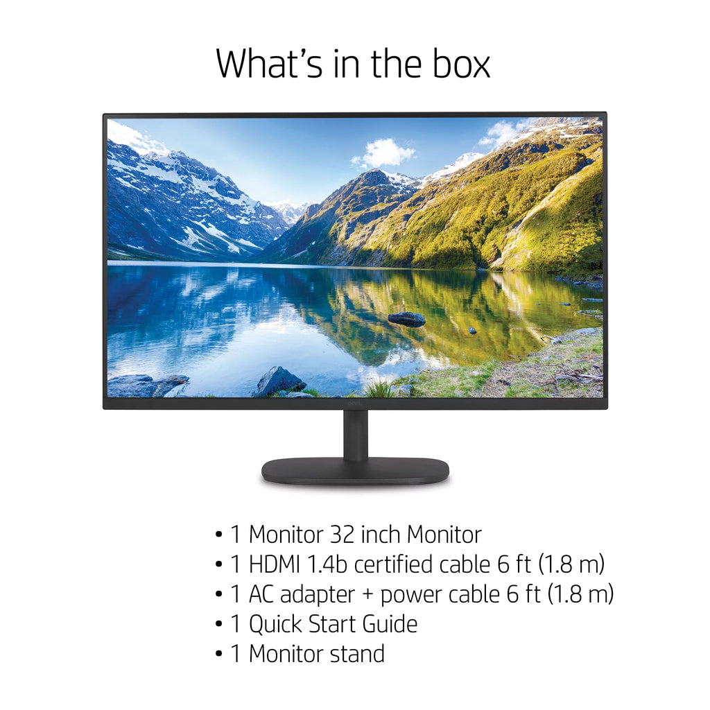 32" FHD 75hz Bezel-Less Office Monitor, Black C537