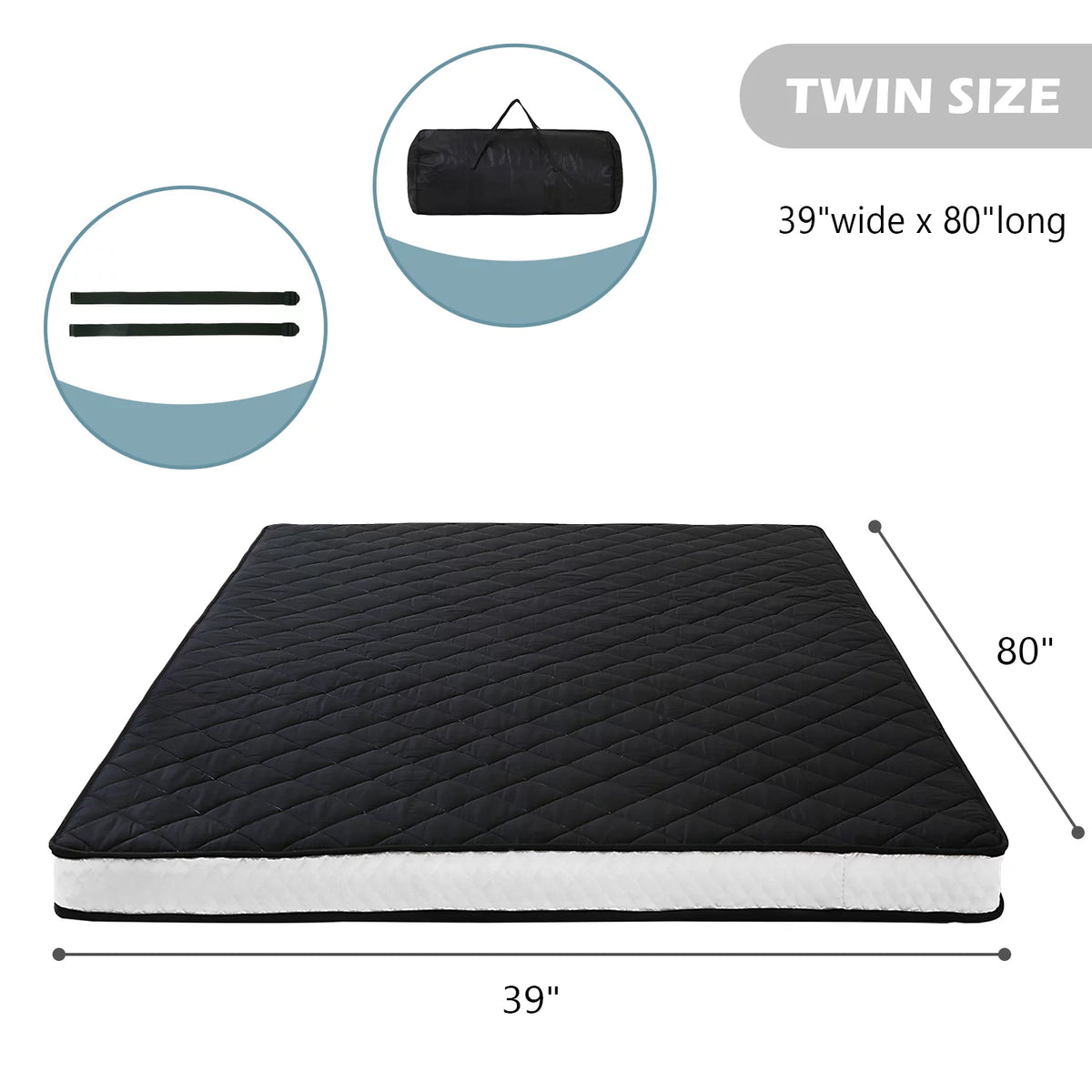 Extra Thick Padded Japanese Floor Mattress K338