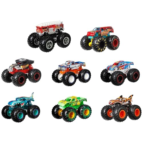 Hot Wheels Monster Trucks Live 8-Pack, 1:64 Scale Toy Monster Trucks T968192