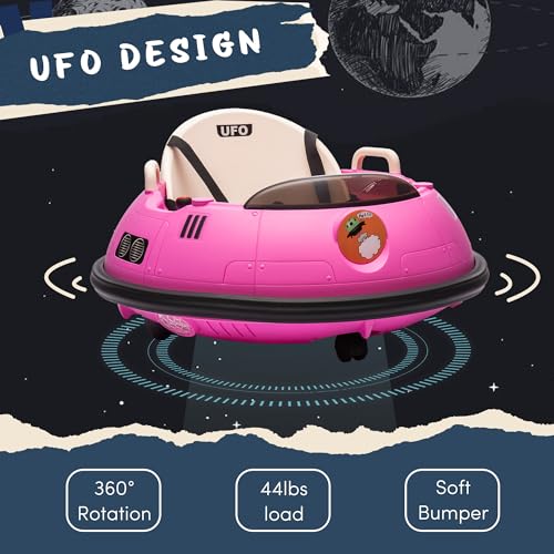 Pink 12V Bumper Car for Toddlers with Remote Control X424