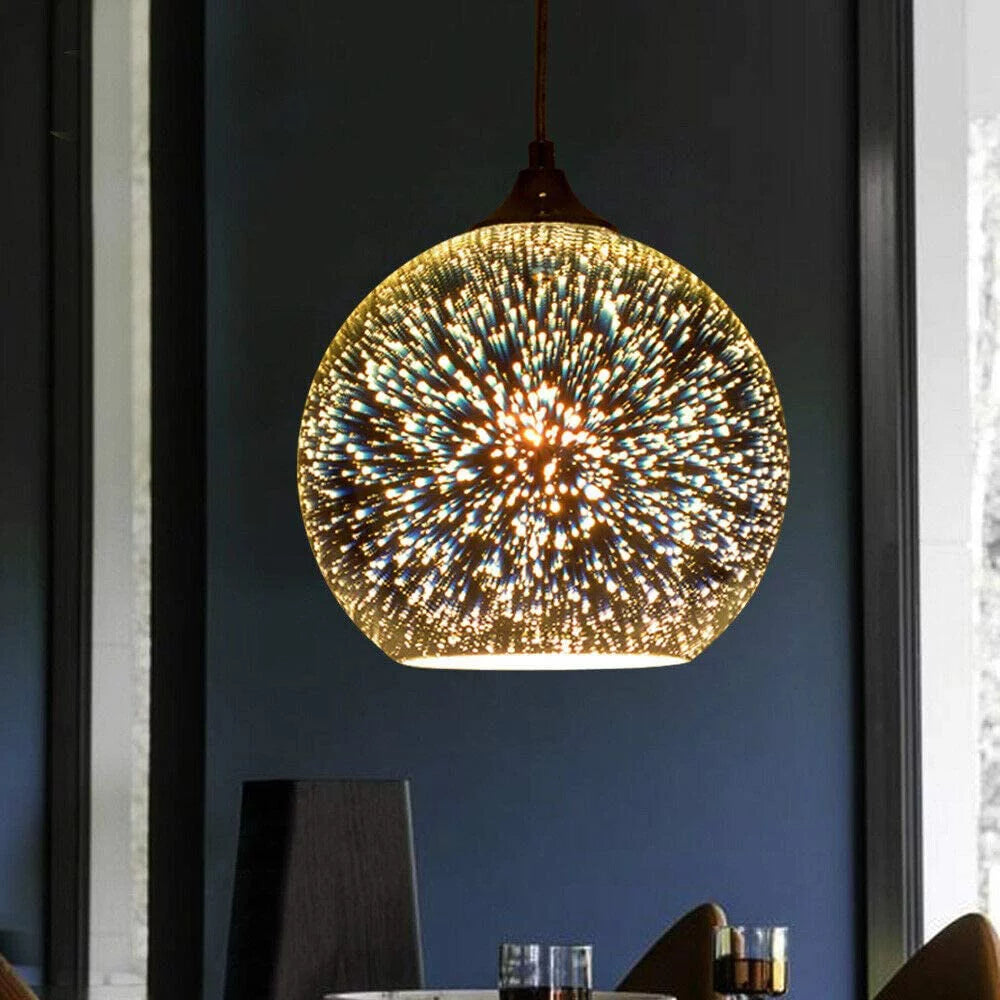3D Art Ball Pendant Light Glass Chandelier U325