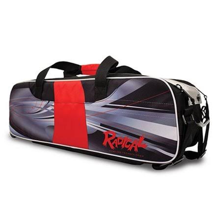 Black/Red Triple Roller Bowling Bag M3237