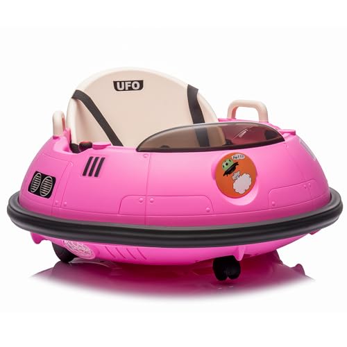 Pink 12V Bumper Car for Toddlers with Remote Control X424