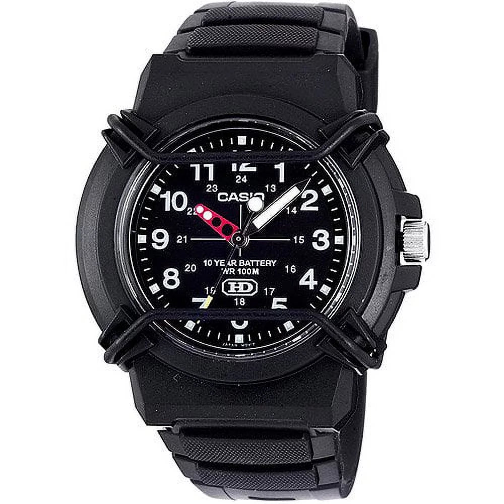 Black Resin Strap Sport Analog Watch Z543610