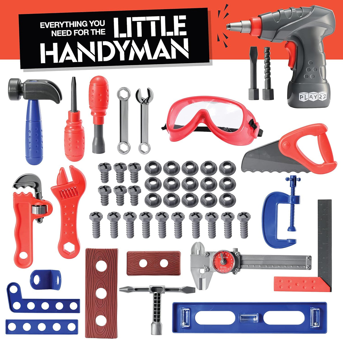 76 Pc Kids Tool Set Bench with Electronic Play Drill S1081