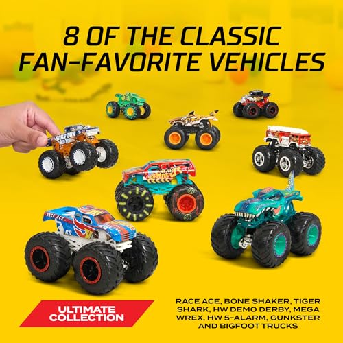 Hot Wheels Monster Trucks Live 8-Pack, 1:64 Scale Toy Monster Trucks T968192