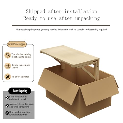 Solid Wood Wall Mounted Folding Desk 100*50CM U8078