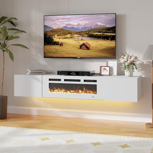 Black TV Stand with 36" Electric Fireplace Q82595