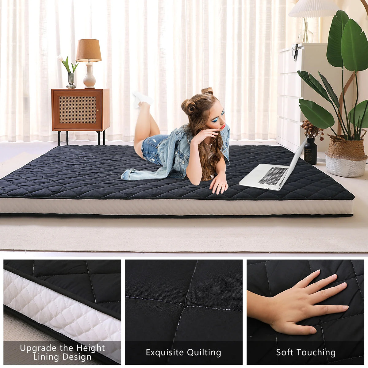 Extra Thick Padded Japanese Floor Mattress K338