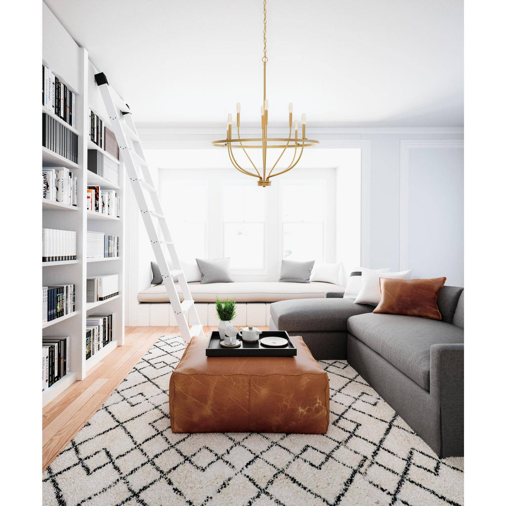 8 Light Brushed Nickel Chandelier C8187