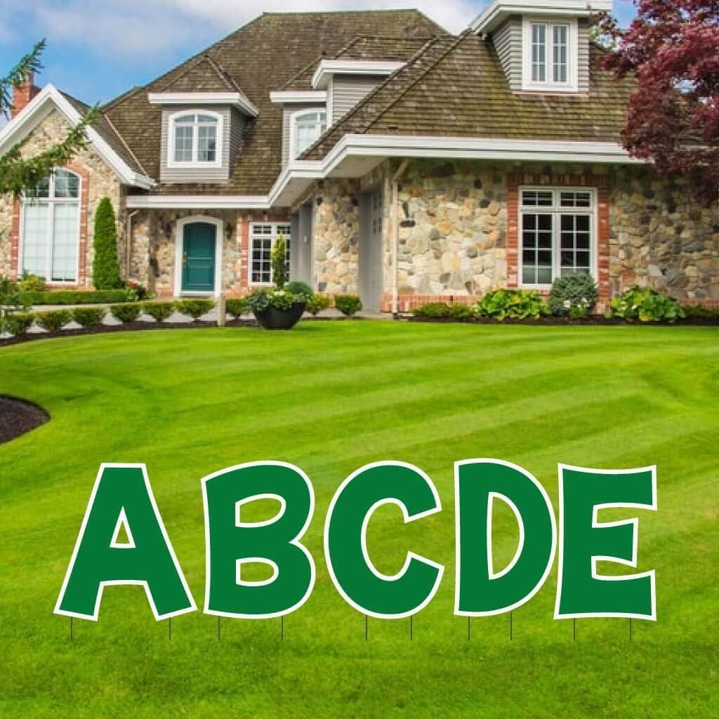 Yard Letters Alphabet and Number Decoration, 18 inch High, 36pcs Black P2653