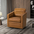 Genuine Leather Swivel Chair with Arms Z205985