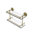 Double Glass Shelf with Gallery Rail Q4364