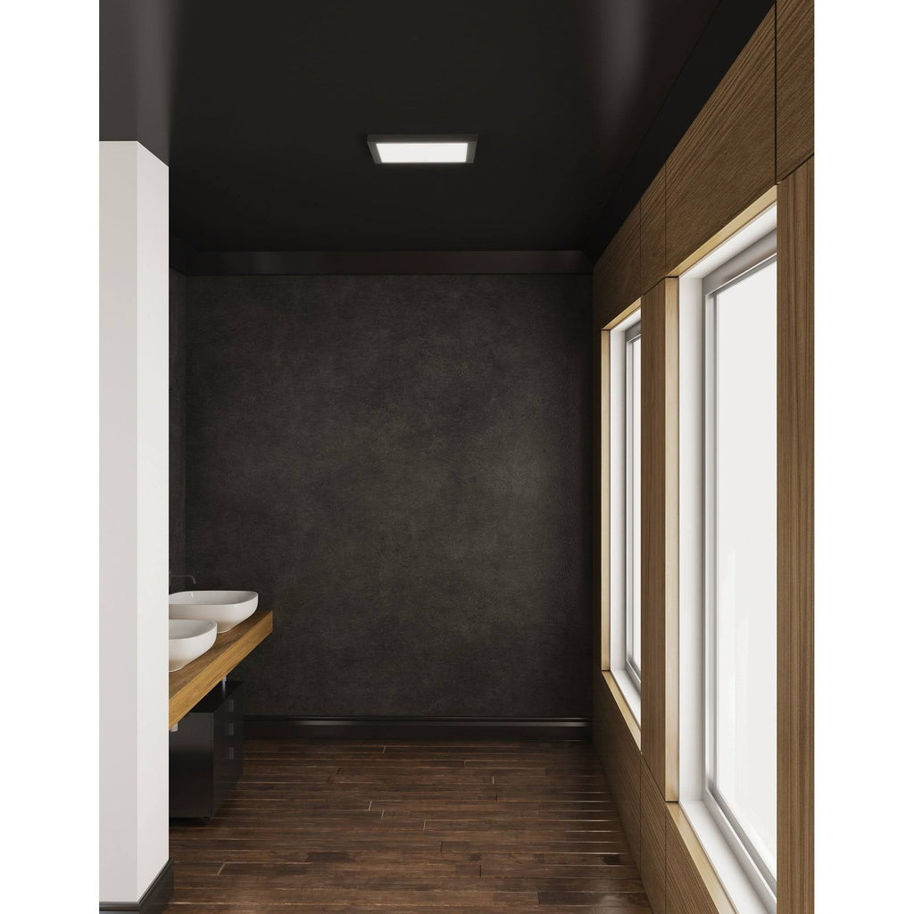 Satin Nickel LED Square Flush Mount M242594
