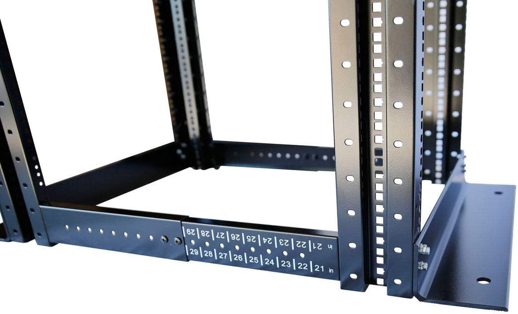 19 Inch 4 Post Open Server Rack Frame, 42U, Cold Rolled Steel X28246
