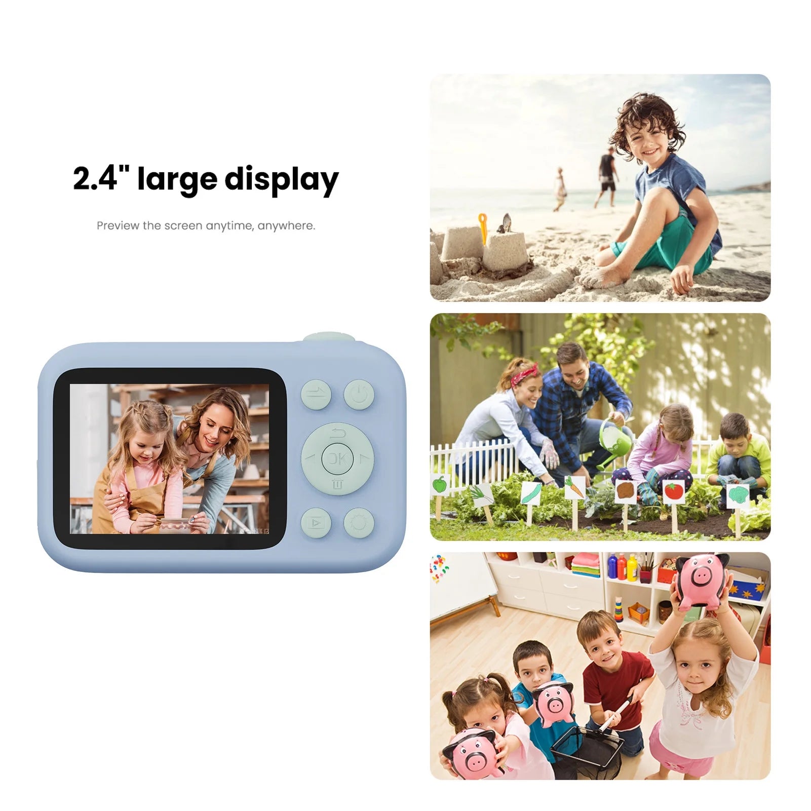 12mp Dual Lenses Children Video Camera with 2.4-inch Lcd Screen X3860