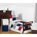 Red/White 5-Piece Toddler Bedding Set N845244
