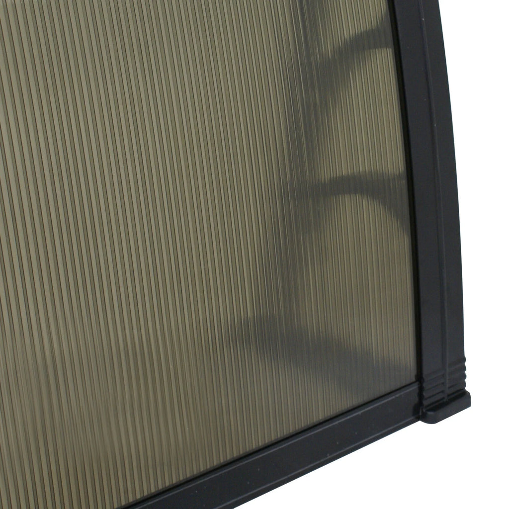 40’’x80’’ Polycarbonate Window Door Awning Canopy with Black Bracket L12144