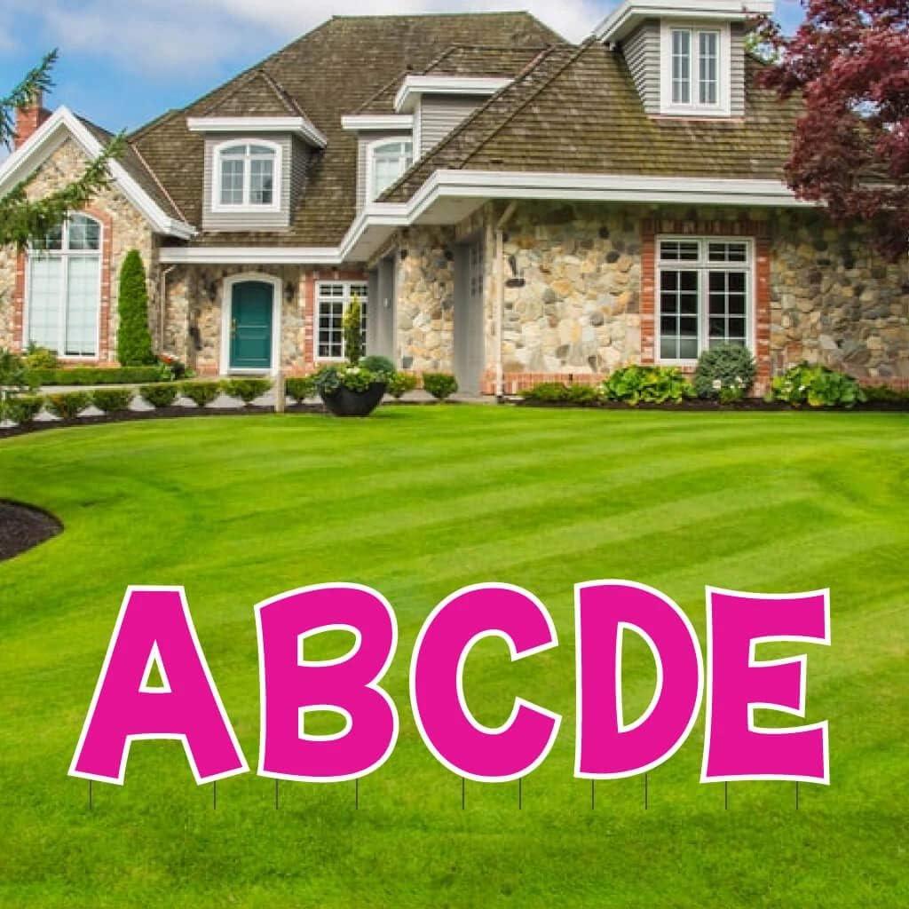 Yard Letters Alphabet and Number Decoration, 18 inch High, 36pcs Black P2653