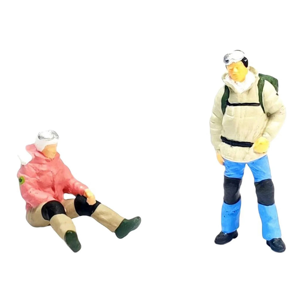 2x Painted Miniature People Toys for Dollhouse P344