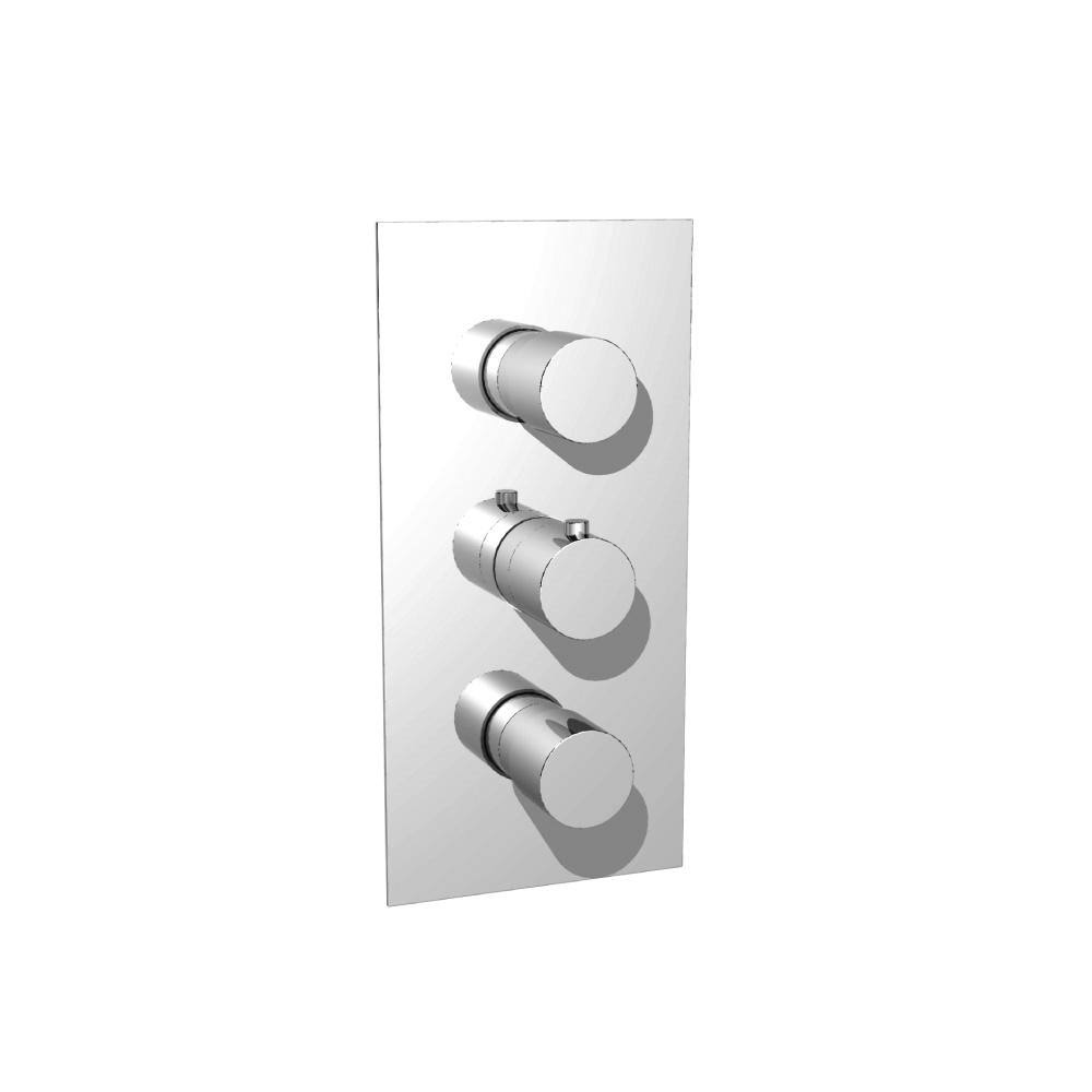 3/4x22 Thermostatic Valve with 2 Volume Controls and Trim Brushed Nickel Q5898