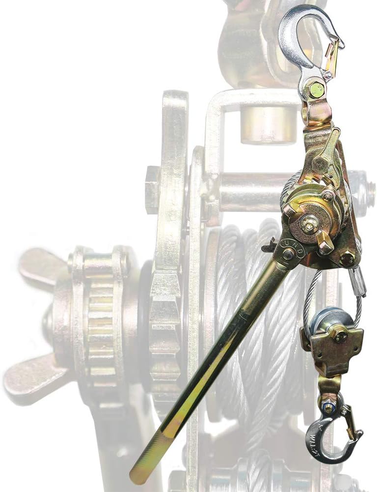 2 Ton Cable Hoist Puller with 2 Hooks, Pack of 2 K28150